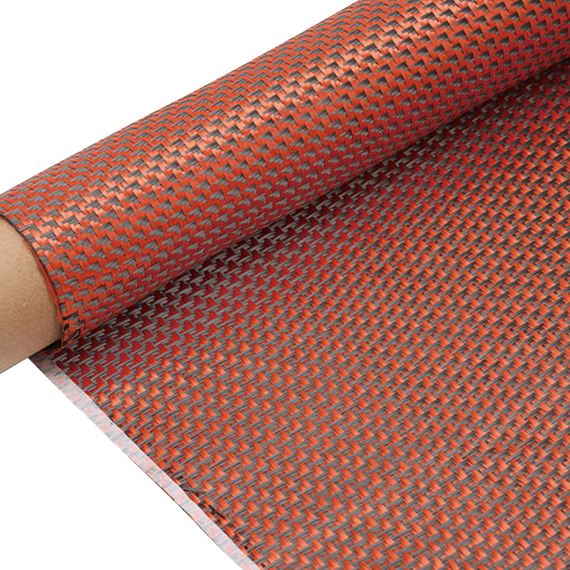 Punainen/musta aramidi hiili sekoitettu hiilikuitu kudottu kangas Punainen/musta aramidi hiili sekoitettu hiilikuitu kudottu kangas